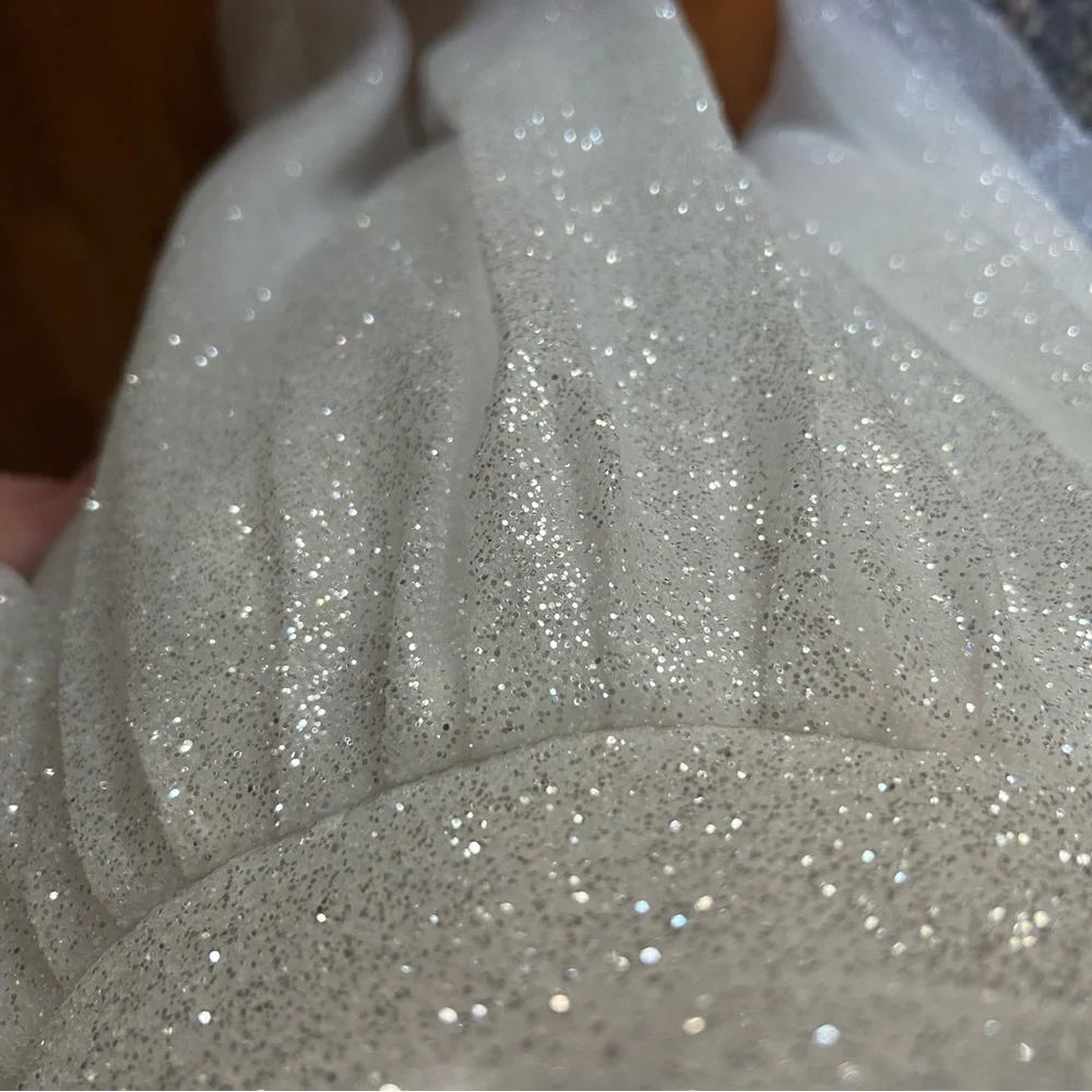 Sparkle Bridal Gown with Detachable Sleeves – A Wedding Dress - Picture 3 of 7